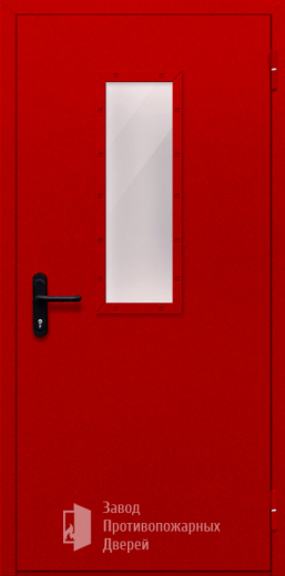 Фото двери «Однопольная со стеклом (красная)» в Люберцам