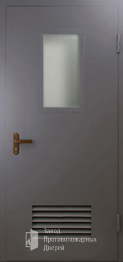 Фото двери «Техническая дверь №5 со стеклом и решеткой» в Люберцам