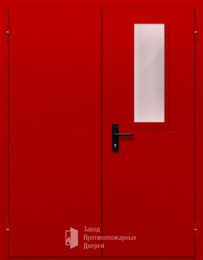 Фото двери «Двупольная со стеклом (красная)» в Люберцам