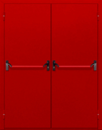 Фото двери «Двупольная глухая с антипаникой (красная)» в Люберцам