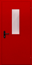 Фото двери «Однопольная со стеклом (красная)» в Люберцам