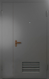 Фото двери «Техническая дверь №7 полуторная с вентиляционной решеткой» в Люберцам