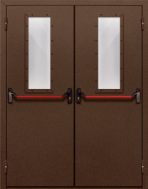 Фото двери «Двупольная со стеклом и антипаникой №68» в Люберцам