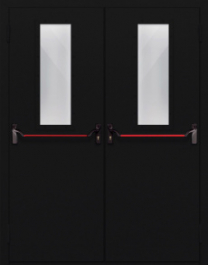 Фото двери «Двупольная со стеклом и антипаникой №64» в Люберцам
